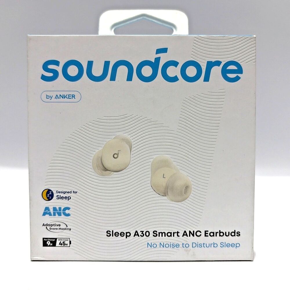 Soundcore Sleep A30 Earbuds - Bluetooth Noise Blocking Active Noise Cancelation